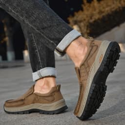 Brand Men Shoes High Quality Genuine Leather Men's Casual Shoes Slip On Comfort Business Man Flats Shoes Outdoor Men Work Shoes