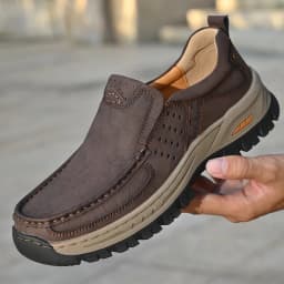 Brand Men Shoes High Quality Genuine Leather Men's Casual Shoes Slip On Comfort Business Man Flats Shoes Outdoor Men Work Shoes