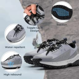 FitVille Wide Width Men'S Sneakers Non-Slip Comfortable Trekking Hiking Walking Shoes For Outdoor Shoe With Arch Support