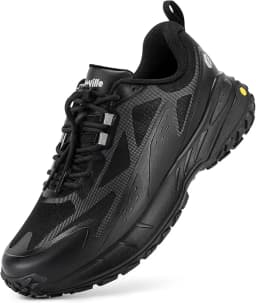 FitVille Wide Width Men'S Sneakers Non-Slip Comfortable Trekking Hiking Walking Shoes For Outdoor Shoe With Arch Support