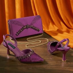 2026 Italian Inspired Gold Rhinestone HAND CRAFTED UPPER Pointed Toe Women High Heels Shoes and Bag Set Elegant Party Shoes