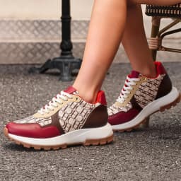 C-H Women's Shoes Vulcanized Winter New Anti slip Outdoor Walking Shoes Wine Red Girls Shoes Student