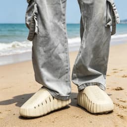 YUYIN Men's Lightweight Outdoor Casual Slippers Women's Summer Soft EVA Slides Female Male Couples Outdoor Street Sandals