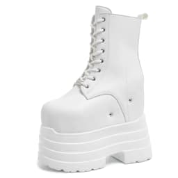 Ultra high heels ~ 24cm height-increasing boots for women,new large-size short boots,thick-soled cosplay height-increasing shoes