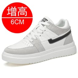 Men Invisible Heightening Shoes 10cm Height Increase 8mm Thick Sole Casual Sports Leisure Style Platform 6cm Height White Shoes