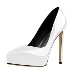 Onlymaker Women Platform Stiletto High Heels Pumps Pointed Toe Slip On Work Party Dress Plus Size Shoes