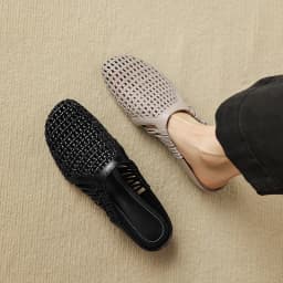 2026 new summer women sandals natural leather 22-25cm sheepskin+weave fabric hollow-out mules high heel women slippers fashion