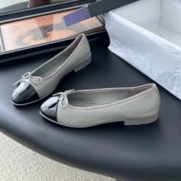 2026 Design Denim Blazer Spring Autumn Ballet Flats Leather Round Toe Bow Comfortable True to Size Women Shoes ballet shoes