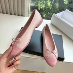 2026 Design Denim Blazer Spring Autumn Ballet Flats Leather Round Toe Bow Comfortable True to Size Women Shoes ballet shoes