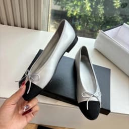 2026 Design Denim Blazer Spring Autumn Ballet Flats Leather Round Toe Bow Comfortable True to Size Women Shoes ballet shoes