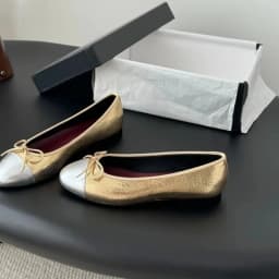 2026 Design Denim Blazer Spring Autumn Ballet Flats Leather Round Toe Bow Comfortable True to Size Women Shoes ballet shoes