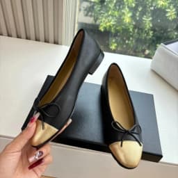 2026 Design Denim Blazer Spring Autumn Ballet Flats Leather Round Toe Bow Comfortable True to Size Women Shoes ballet shoes
