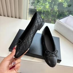 2026 Design Denim Blazer Spring Autumn Ballet Flats Leather Round Toe Bow Comfortable True to Size Women Shoes ballet shoes