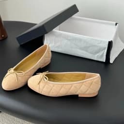 2026 Design Denim Blazer Spring Autumn Ballet Flats Leather Round Toe Bow Comfortable True to Size Women Shoes ballet shoes
