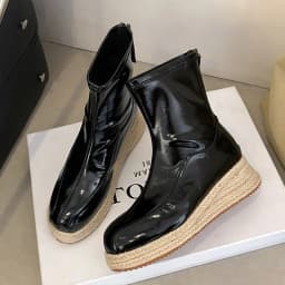 Eilyken New Fashion Sewing Round Toe Women Ankle Boots Designer Twine Weaving Thick Bottom Platform Zipper Shoes