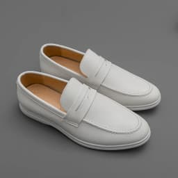 Men Casual Leather Shoes White Slip On Leather Loafers Men High Quality Party Social Leather Shoes Men's Office Business Shoes