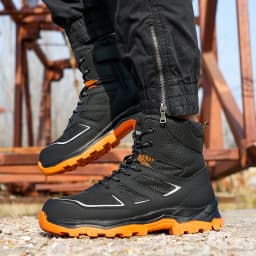Waterproof Safety Boots For Men, Unbreakable Steel Toe Work Boots, Anti Smashing And Anti Stabbing, Comfortable Safety Shoes
