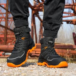 Waterproof Safety Boots For Men, Unbreakable Steel Toe Work Boots, Anti Smashing And Anti Stabbing, Comfortable Safety Shoes