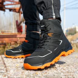 Waterproof Safety Boots For Men, Unbreakable Steel Toe Work Boots, Anti Smashing And Anti Stabbing, Comfortable Safety Shoes