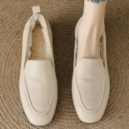 Loafers women's sheepskin wool inside slip-on flats moccasins warm winter cold weather casual espadrilles shoes for woman 2024