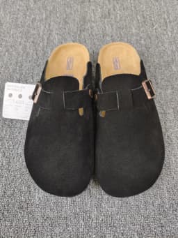 Men's Casual Shoes & Women's Sandals: Comfortable Closed-Toe Slippers with Cork Footbed for Indoor & Outdoor Use