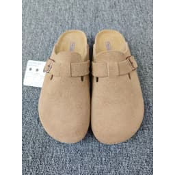 Men's Casual Shoes & Women's Sandals: Comfortable Closed-Toe Slippers with Cork Footbed for Indoor & Outdoor Use