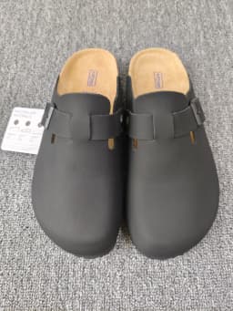 Men's Casual Shoes & Women's Sandals: Comfortable Closed-Toe Slippers with Cork Footbed for Indoor & Outdoor Use