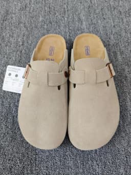 Men's Casual Shoes & Women's Sandals: Comfortable Closed-Toe Slippers with Cork Footbed for Indoor & Outdoor Use