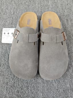 Men's Casual Shoes & Women's Sandals: Comfortable Closed-Toe Slippers with Cork Footbed for Indoor & Outdoor Use