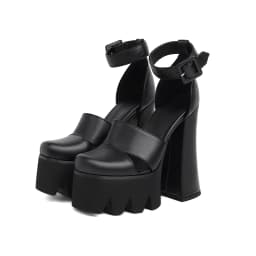 Runway Catwalk Super High Heel Sandals Punk Style Street Trend Thick-Soled Super High Waterproof Platform Summer Women's Shoes