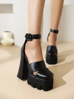 Runway Catwalk Super High Heel Sandals Punk Style Street Trend Thick-Soled Super High Waterproof Platform Summer Women's Shoes