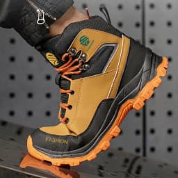 Wear Resistant Men's Safety Boots Soft Work Sneakers Anti Impact Anti Piercing Fashion Comfort Outdoor Men's Shoes