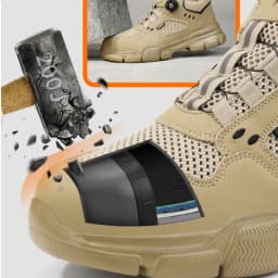 Rotating Button Protection Shoes Breathable in Summer Safety Shoes Men Anti-Smash Anti Puncture Work Sneakers Steel Toe Shoes