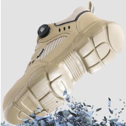 Rotating Button Protection Shoes Breathable in Summer Safety Shoes Men Anti-Smash Anti Puncture Work Sneakers Steel Toe Shoes
