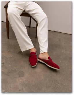 2025 new model loafers, women's Zaic leather casual slippers, designer luxury brand sandals.