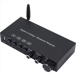 New USB 192KHz DAC Digital to Analog Converter with Headphone Amplifier Built-in Bluetooth 5.0 Receiver Music Player