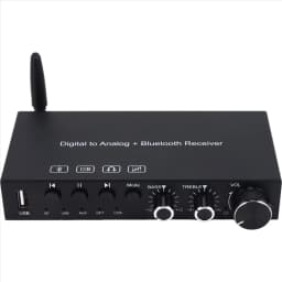 New USB 192KHz DAC Digital to Analog Converter with Headphone Amplifier Built-in Bluetooth 5.0 Receiver Music Player