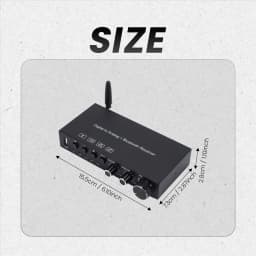 New USB 192KHz DAC Digital to Analog Converter with Headphone Amplifier Built-in Bluetooth 5.0 Receiver Music Player