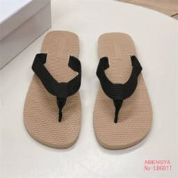 Elastic Fabric Flip Flops Flat Slippers Women Split Toe Designer Flat Mules Slides Summer Casual Lovers Beach Vacation Shoes