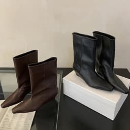 Eilyken Winter Soft Leather Pointed Toe Women Ankle Boots Designer Vintage Wedges Heel Concise Shoes Modern Ladies Botas