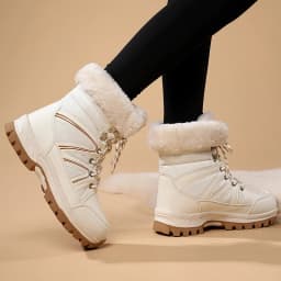 Women Snow Boots Waterproof Winter Keep Warm Plush Cotton Boots Platform Ankle Boots Snow Shoes Fur Outdoor Short Boots Fashion