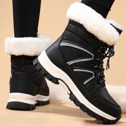 Women Snow Boots Waterproof Winter Keep Warm Plush Cotton Boots Platform Ankle Boots Snow Shoes Fur Outdoor Short Boots Fashion