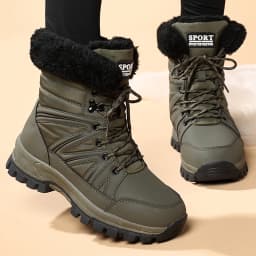 Women Snow Boots Waterproof Winter Keep Warm Plush Cotton Boots Platform Ankle Boots Snow Shoes Fur Outdoor Short Boots Fashion