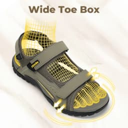 FitVille Mens Beach Sandals Wide Toe Box Walking Athletic Sandal For Men With Arch Support Cushion Slip-Resistant Beach Shoes