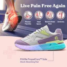 FitVille Women's Sports Shoes Wide Walking Jogging Shoes for Women Breathable Casual Sneakers Plantar Fasciitis Heel Pain Relief