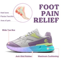FitVille Women's Sports Shoes Wide Walking Jogging Shoes for Women Breathable Casual Sneakers Plantar Fasciitis Heel Pain Relief