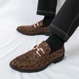 Men Loafers Shoes Suede Color Low Heel Trendy Business Men Shoes