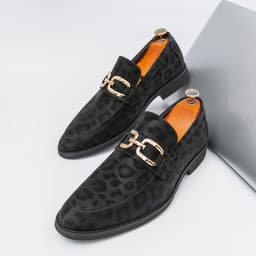 Men Loafers Shoes Suede Color Low Heel Trendy Business Men Shoes