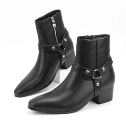 Men's High-Heeled Chelsea Double Elastic Boots