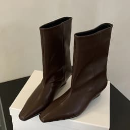 Eilyken 2026 Vintage Soft Leather Pointed Toe Women Ankle Boots Autumn Winter Wedges Heel Shoes Concise Ladies Modern Booties
